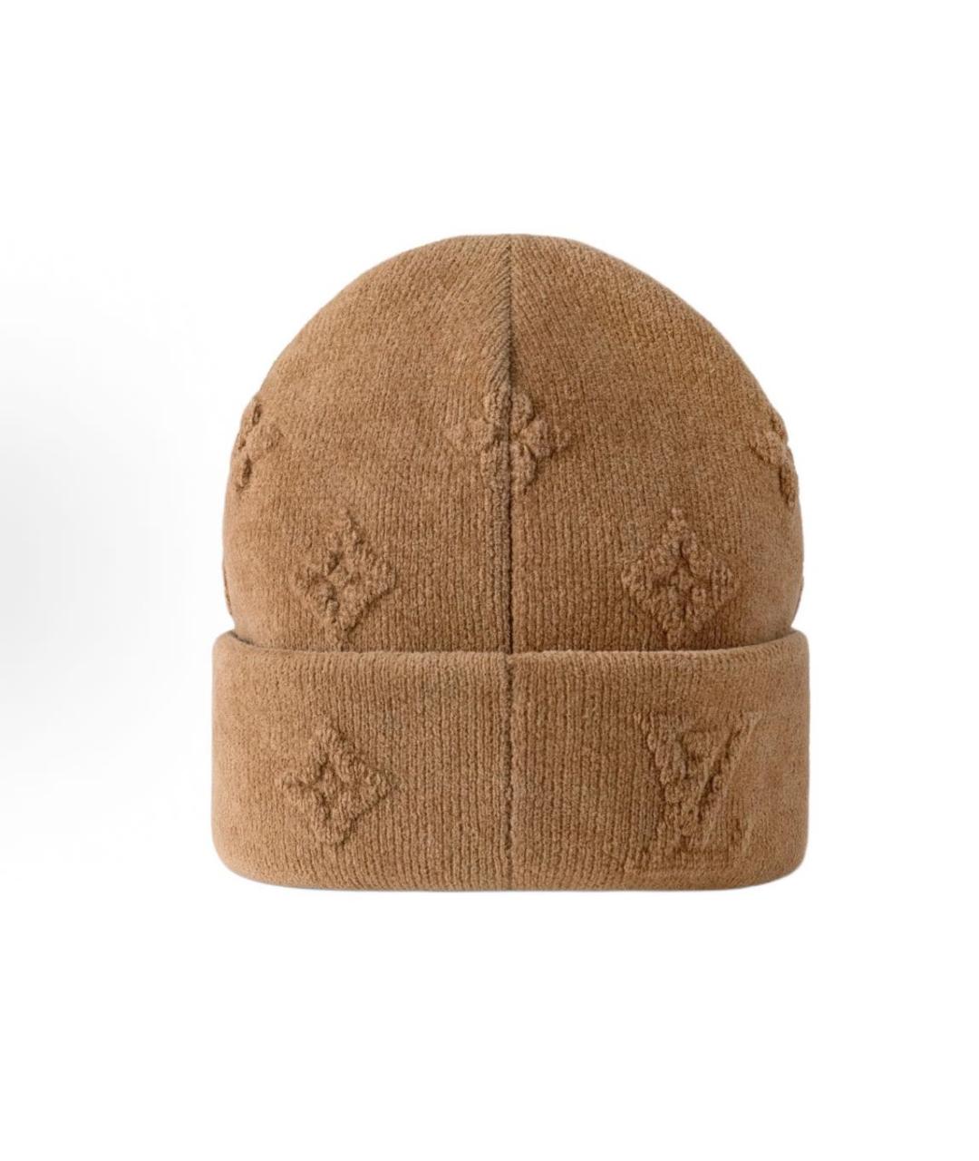LOUIS VUITTON Коричневая шапка, фото 3