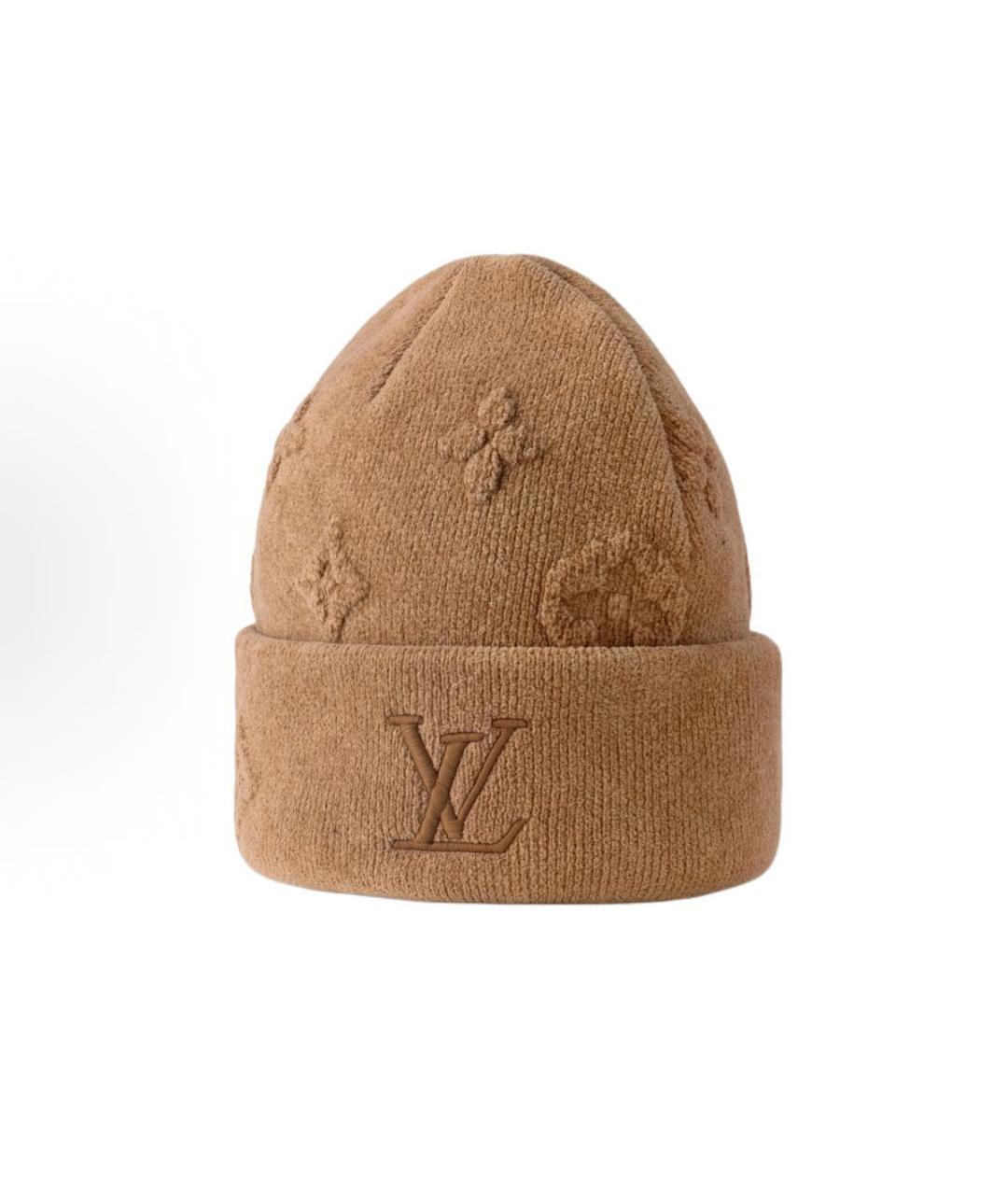 LOUIS VUITTON Коричневая шапка, фото 2