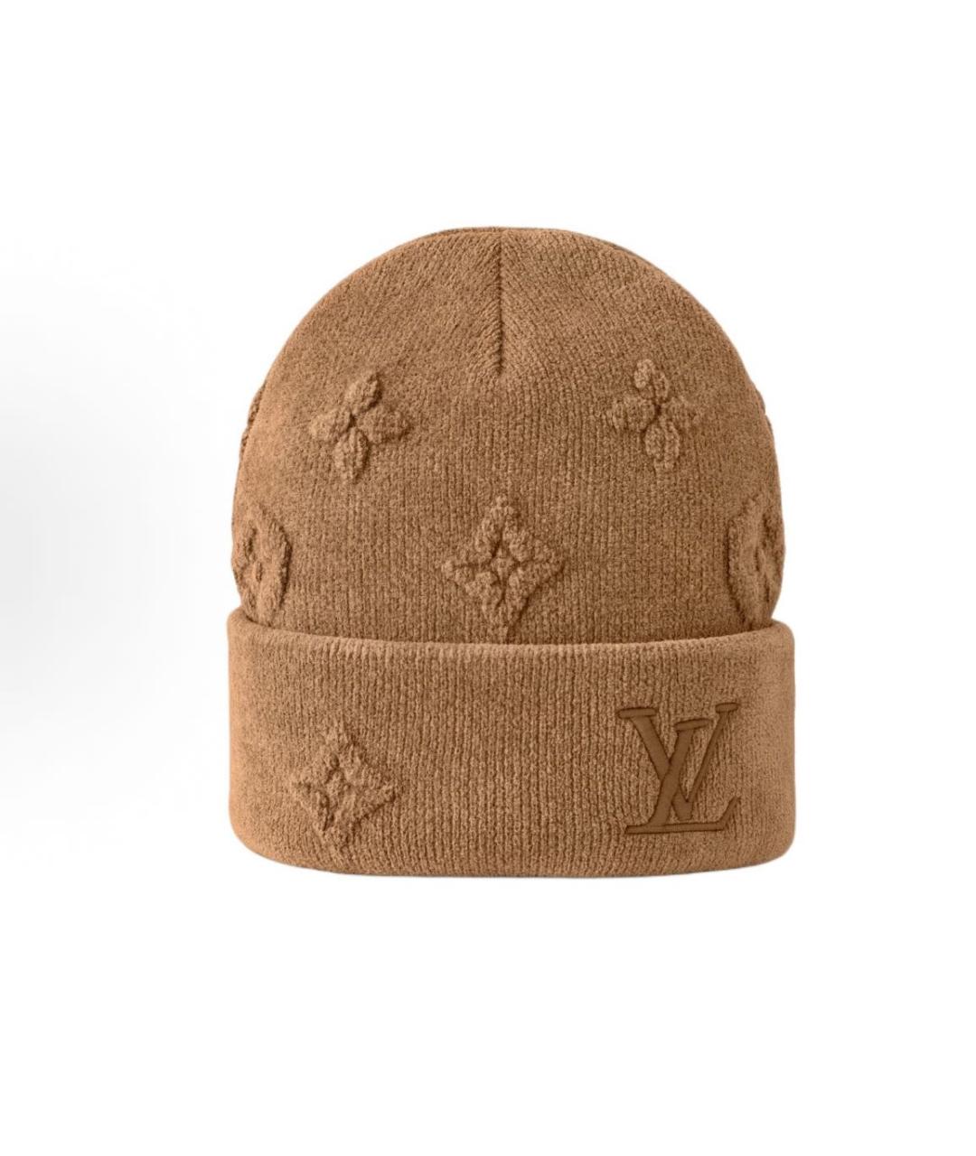 LOUIS VUITTON Коричневая шапка, фото 4