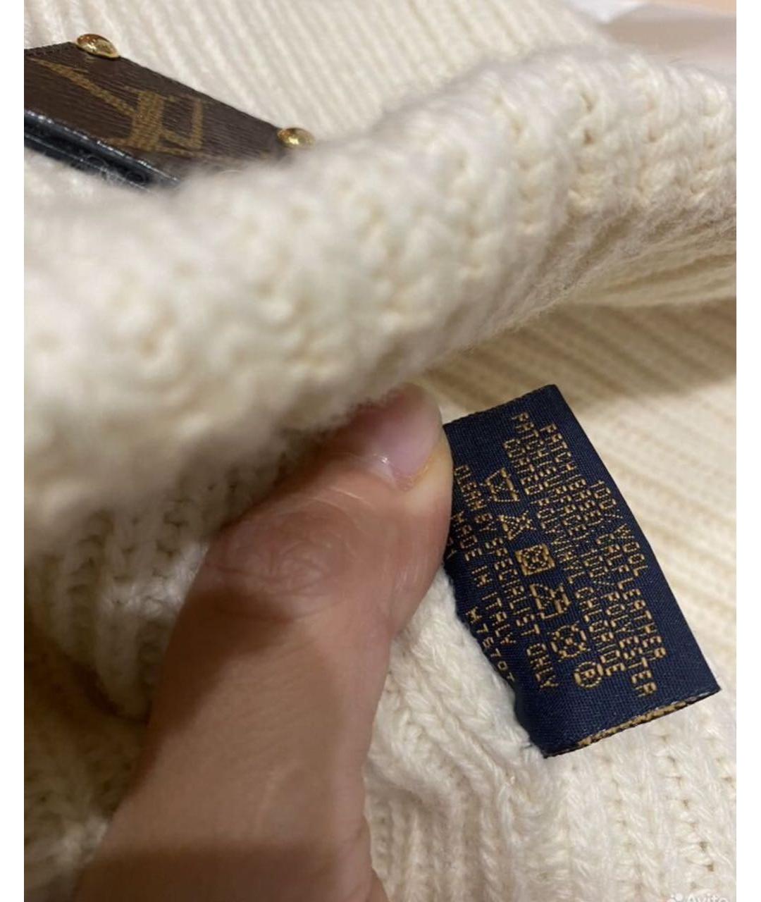 LOUIS VUITTON Белая шерстяная шапка, фото 3