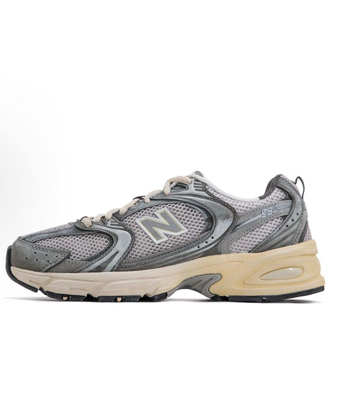 NEW BALANCE Серые низкие кроссовки / кеды, фото 2