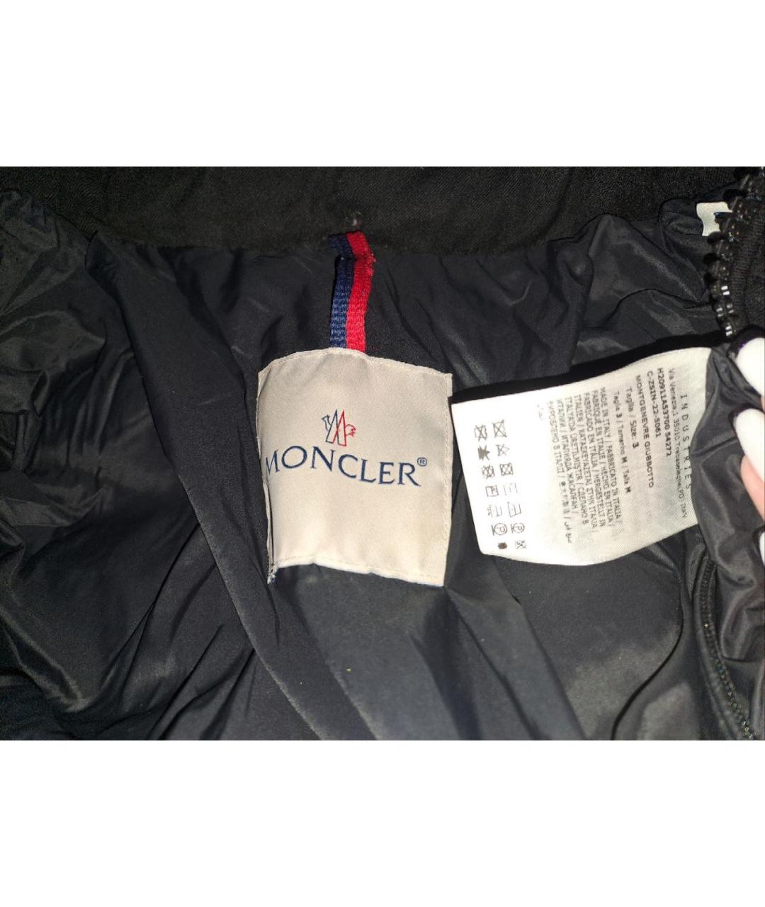 MONCLER Черный пуховик, фото 3