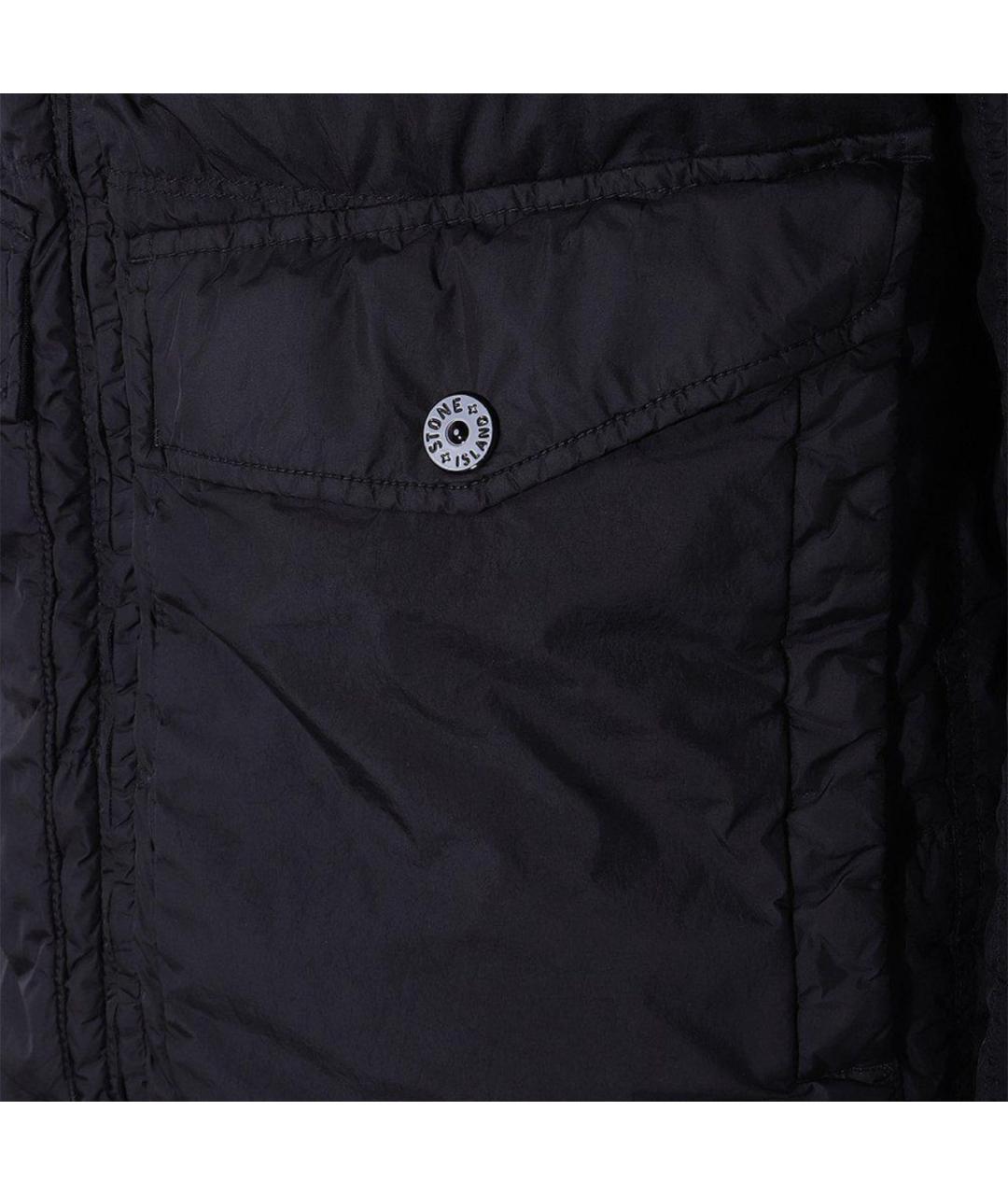 STONE ISLAND Черный пуховик, фото 5