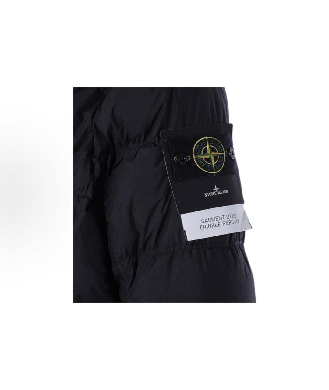 STONE ISLAND Черный пуховик, фото 2