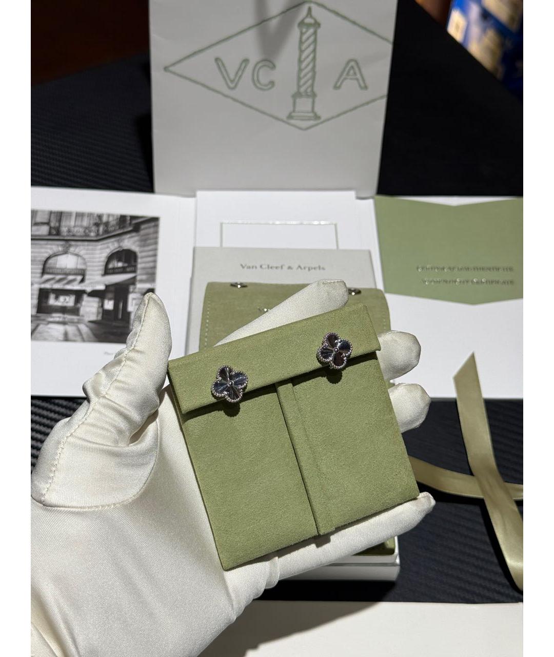 VAN CLEEF & ARPELS Серебряные серьги из белого золота, фото 3