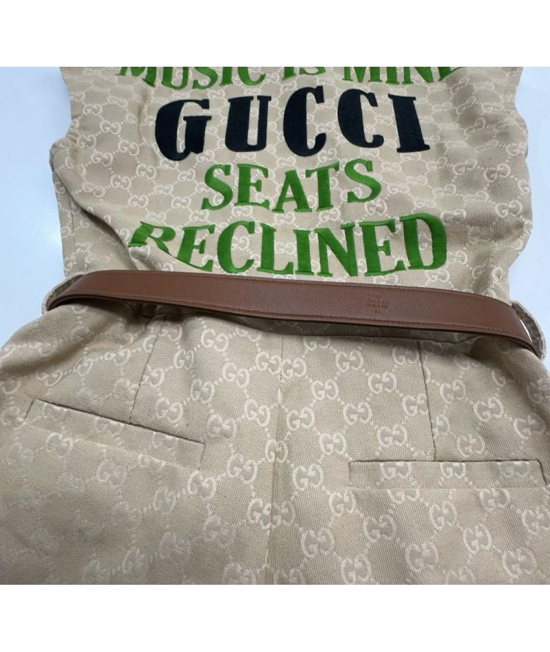 GUCCI Коричневый хлопковый комбинезон, фото 6