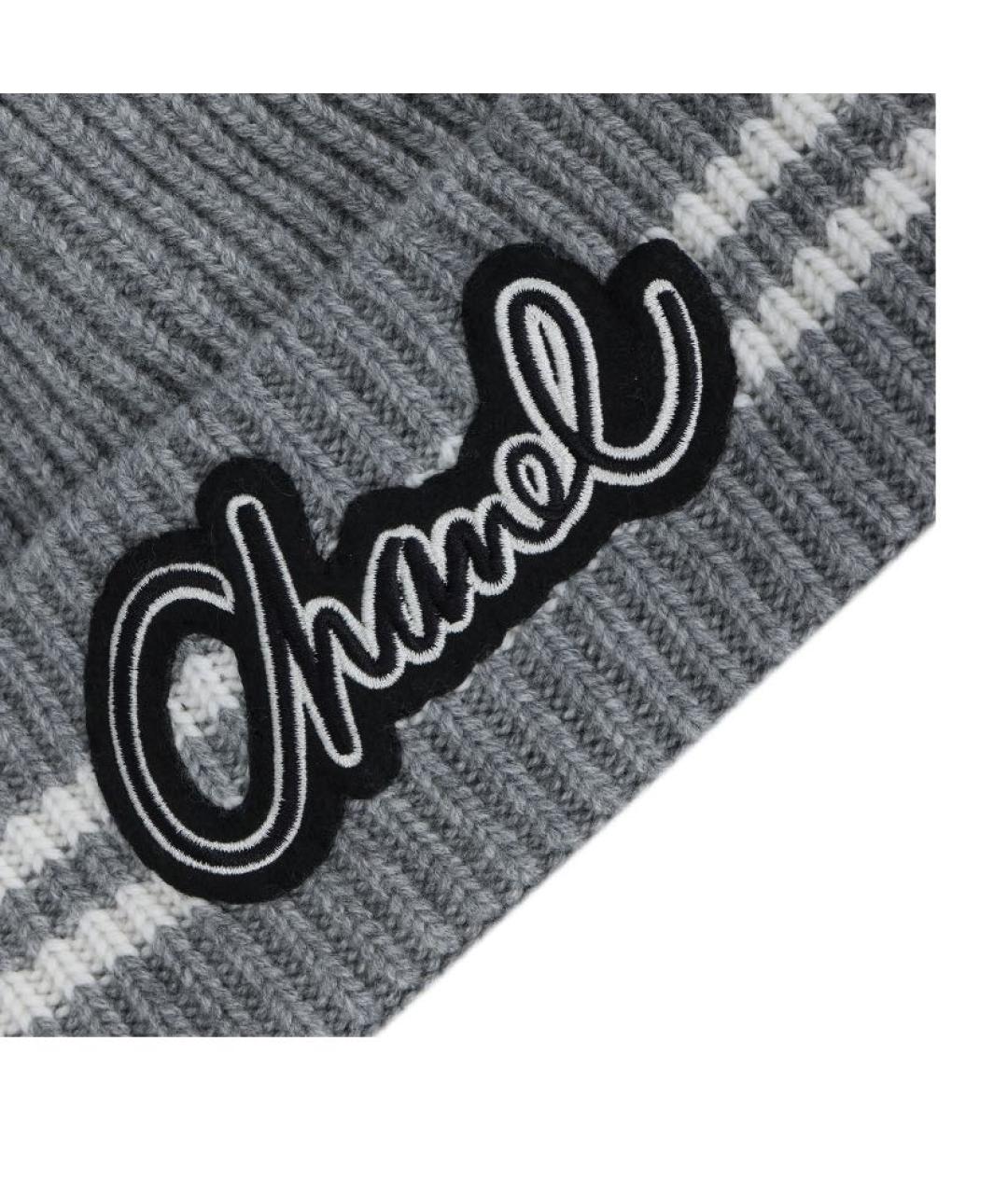 CHANEL Серая шапка, фото 4