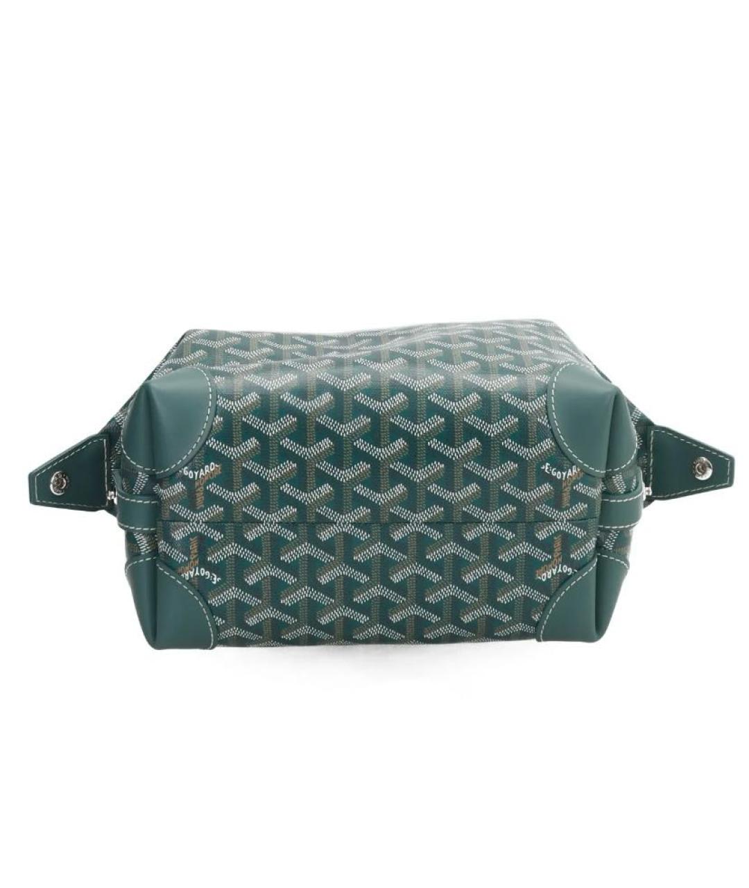 GOYARD Зеленая кожаная косметичка, фото 4