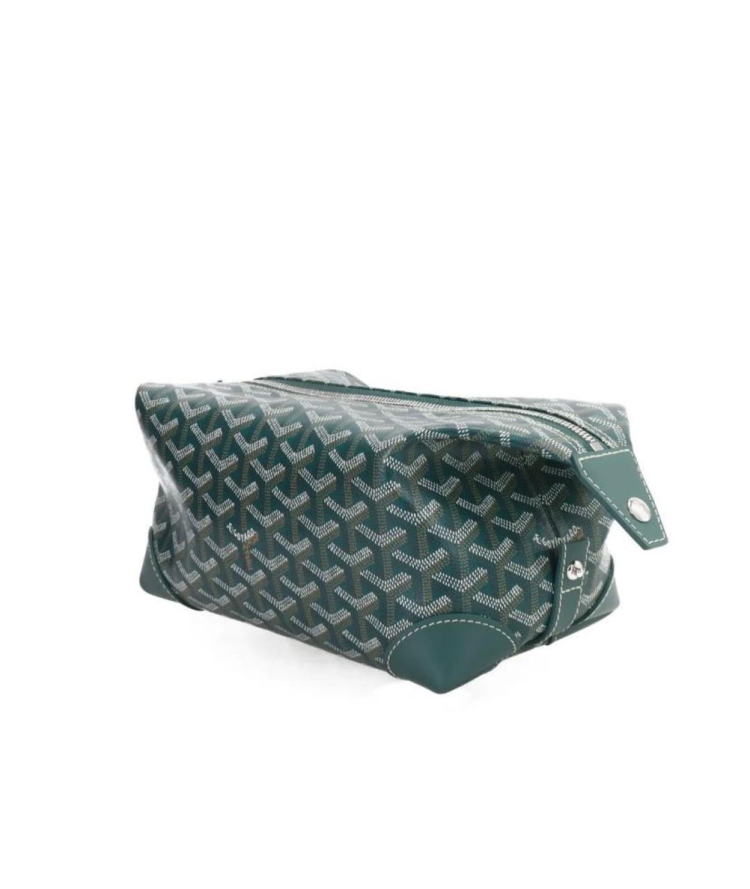 GOYARD Зеленая кожаная косметичка, фото 2
