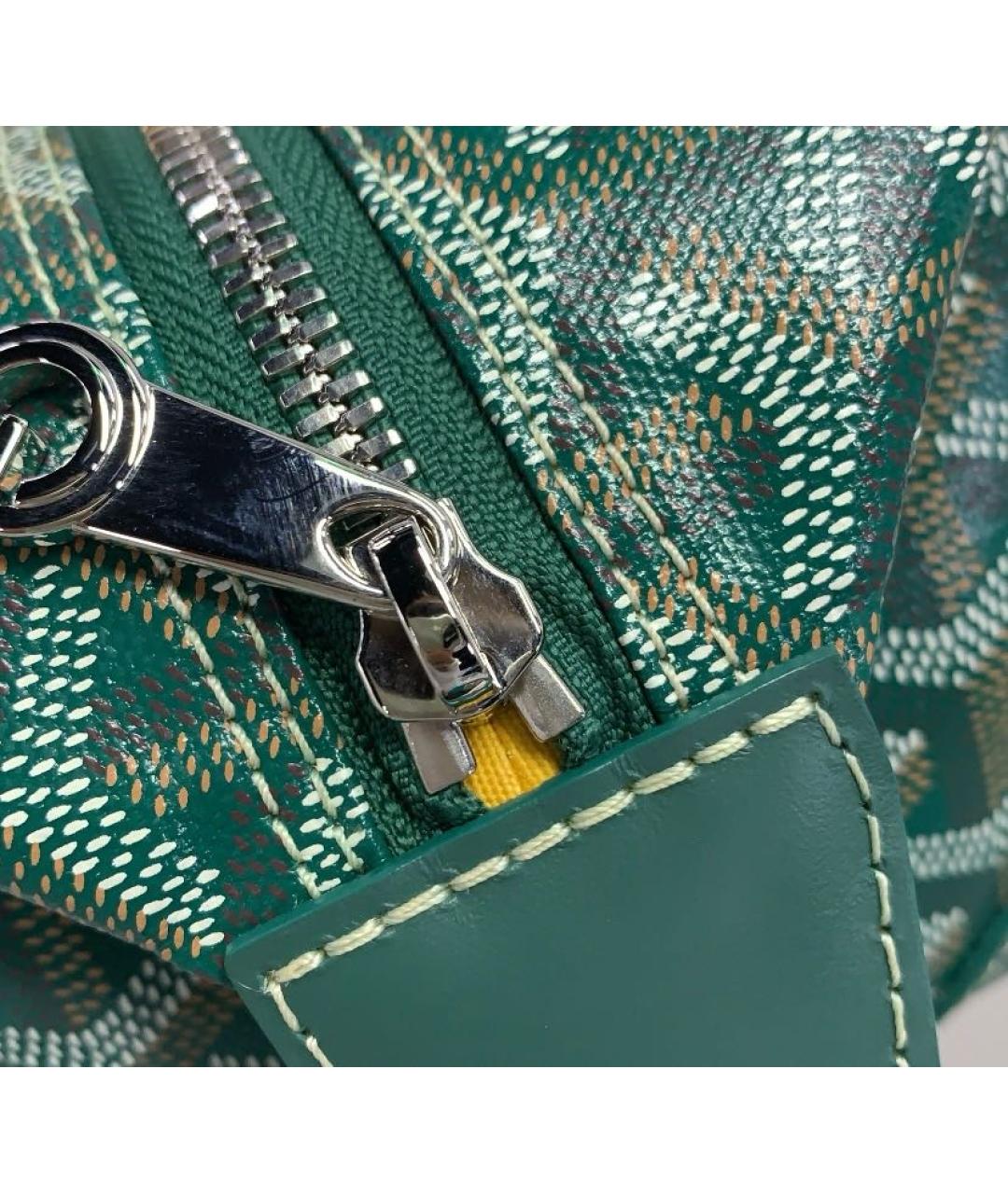 GOYARD Зеленая кожаная косметичка, фото 6