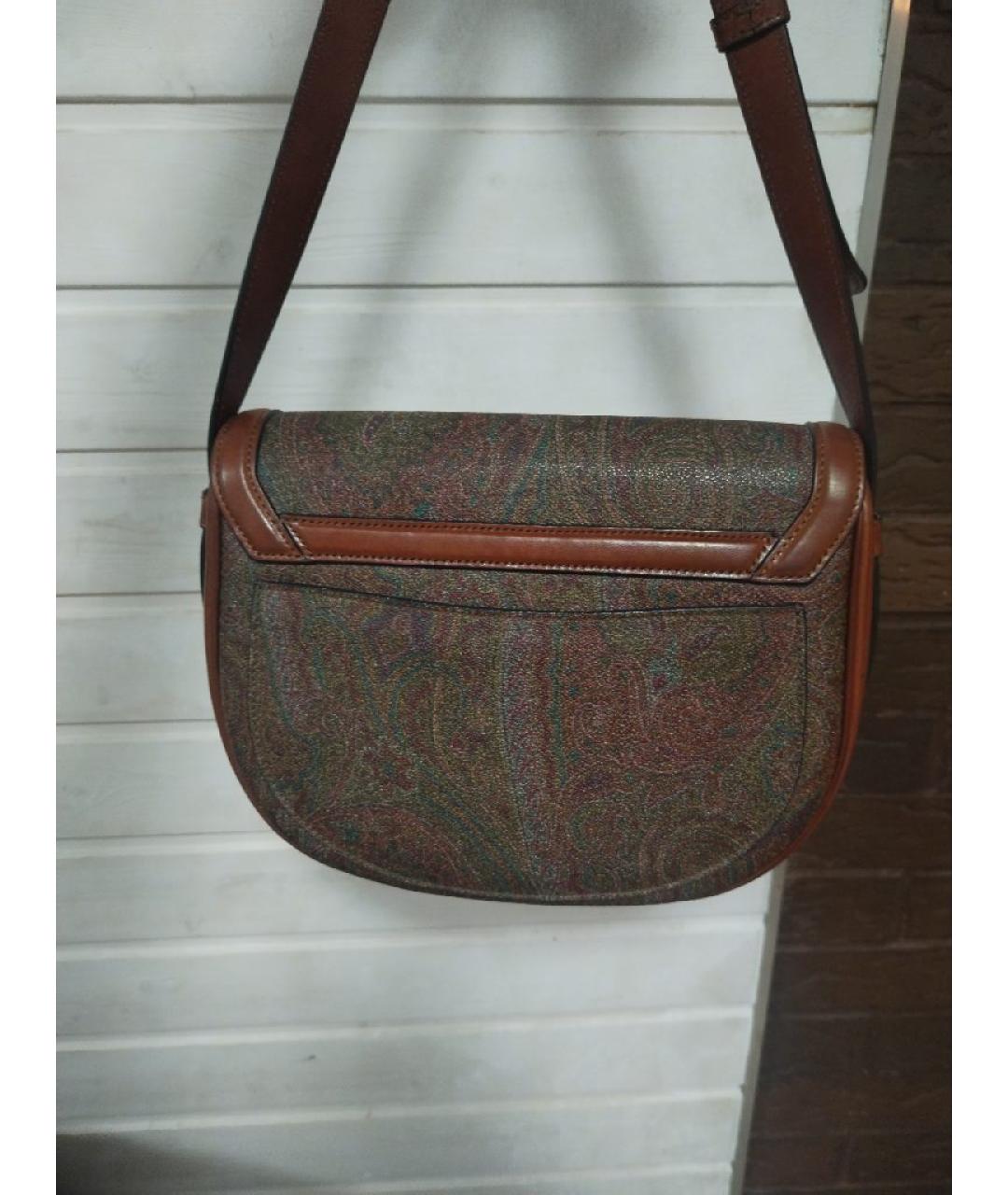 ETRO Коричневая кожаная сумка через плечо, фото 2