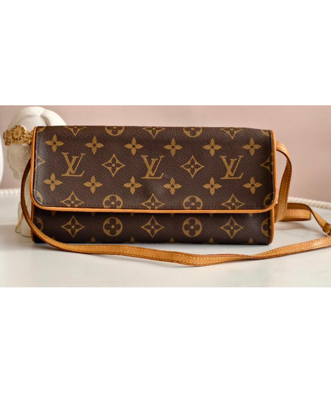 LOUIS VUITTON Коричневая сумка с короткими ручками, фото 9