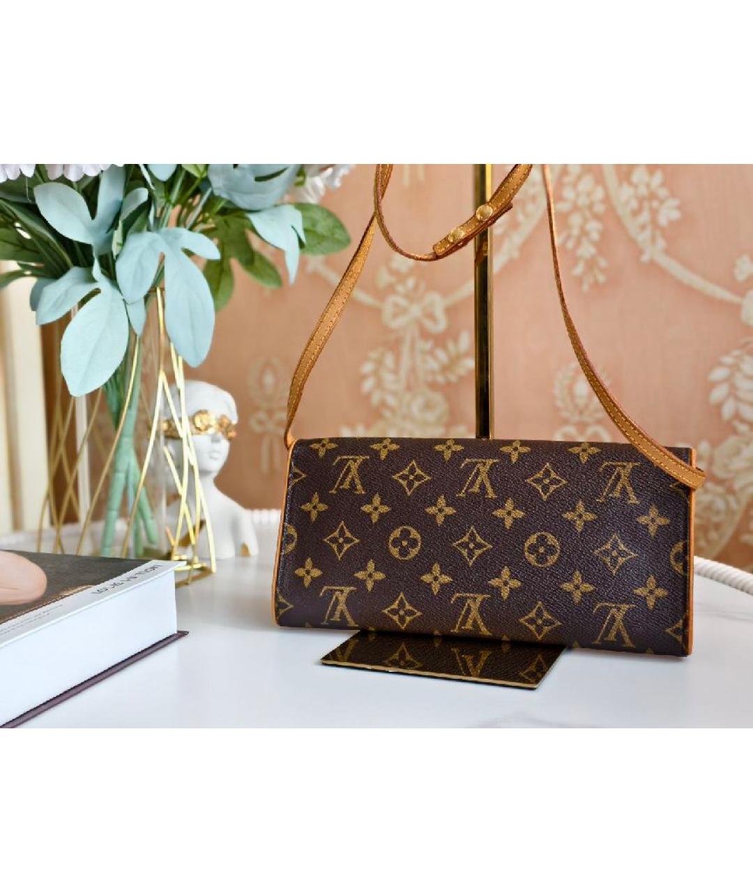 LOUIS VUITTON Коричневая сумка с короткими ручками, фото 3