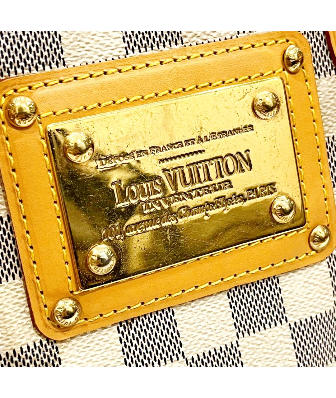LOUIS VUITTON Бежевая кожаная сумка с короткими ручками, фото 7