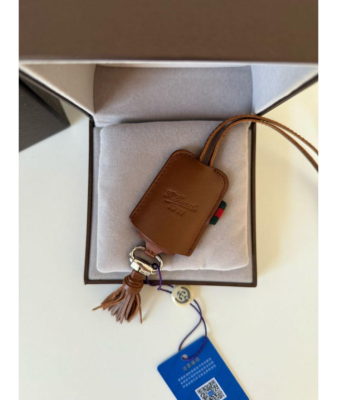 GUCCI Коричневые кожаные часы, фото 5