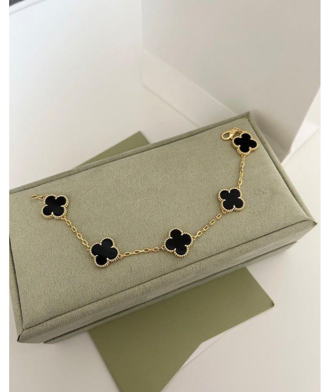 VAN CLEEF & ARPELS Черный браслет из желтого золота, фото 5