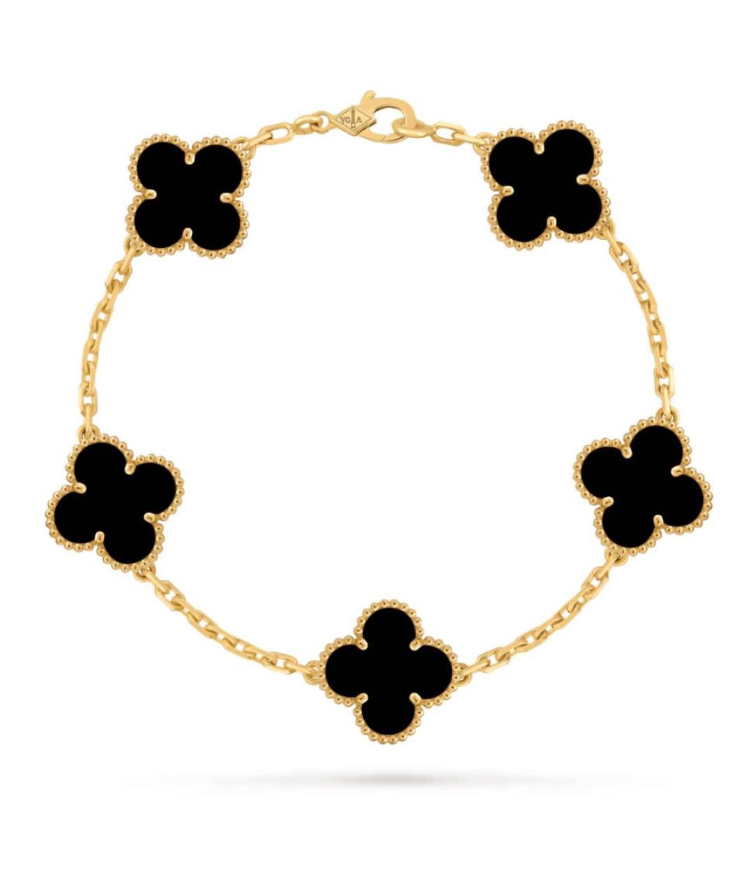 VAN CLEEF & ARPELS Черный браслет из желтого золота, фото 1