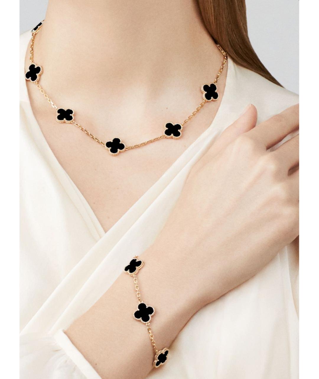 VAN CLEEF & ARPELS Черный браслет из желтого золота, фото 2