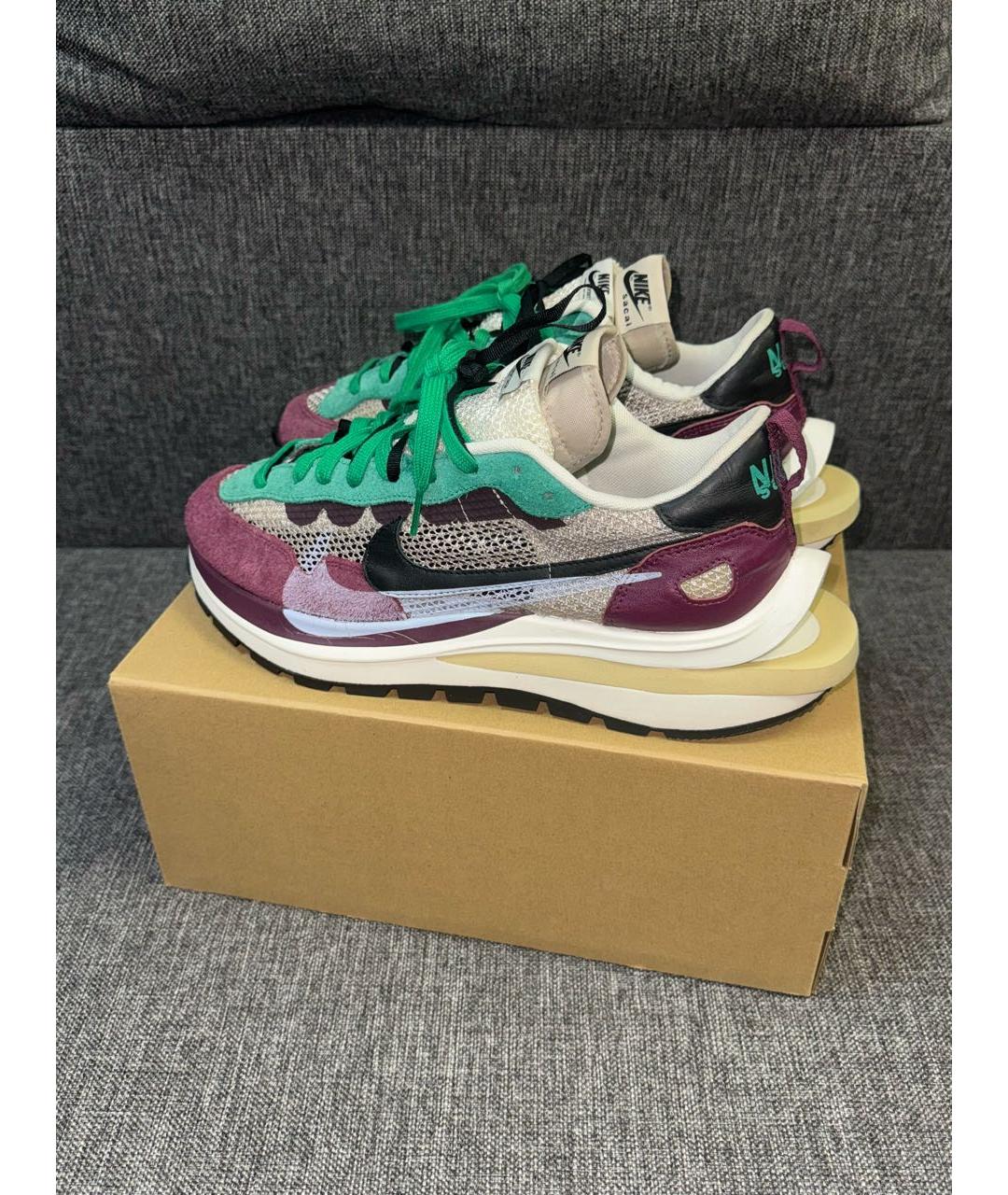 NIKE Бордовые синтетические низкие кроссовки / кеды, фото 3