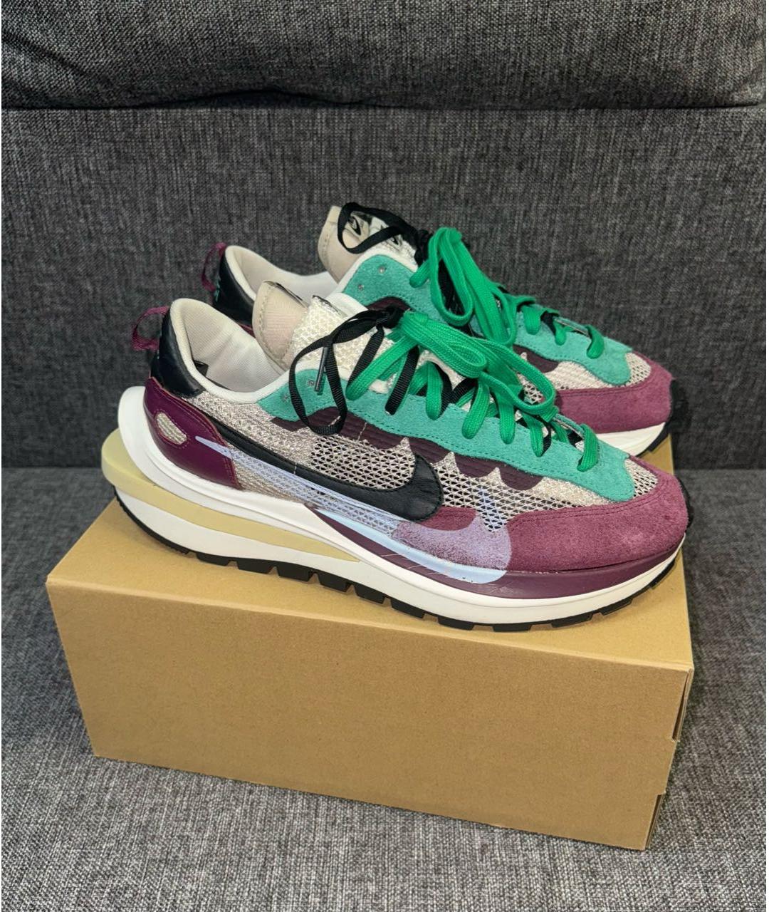 NIKE Бордовые синтетические низкие кроссовки / кеды, фото 2