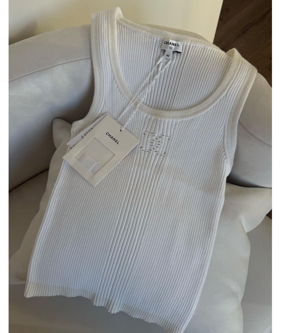 CHANEL Белая майка, фото 3