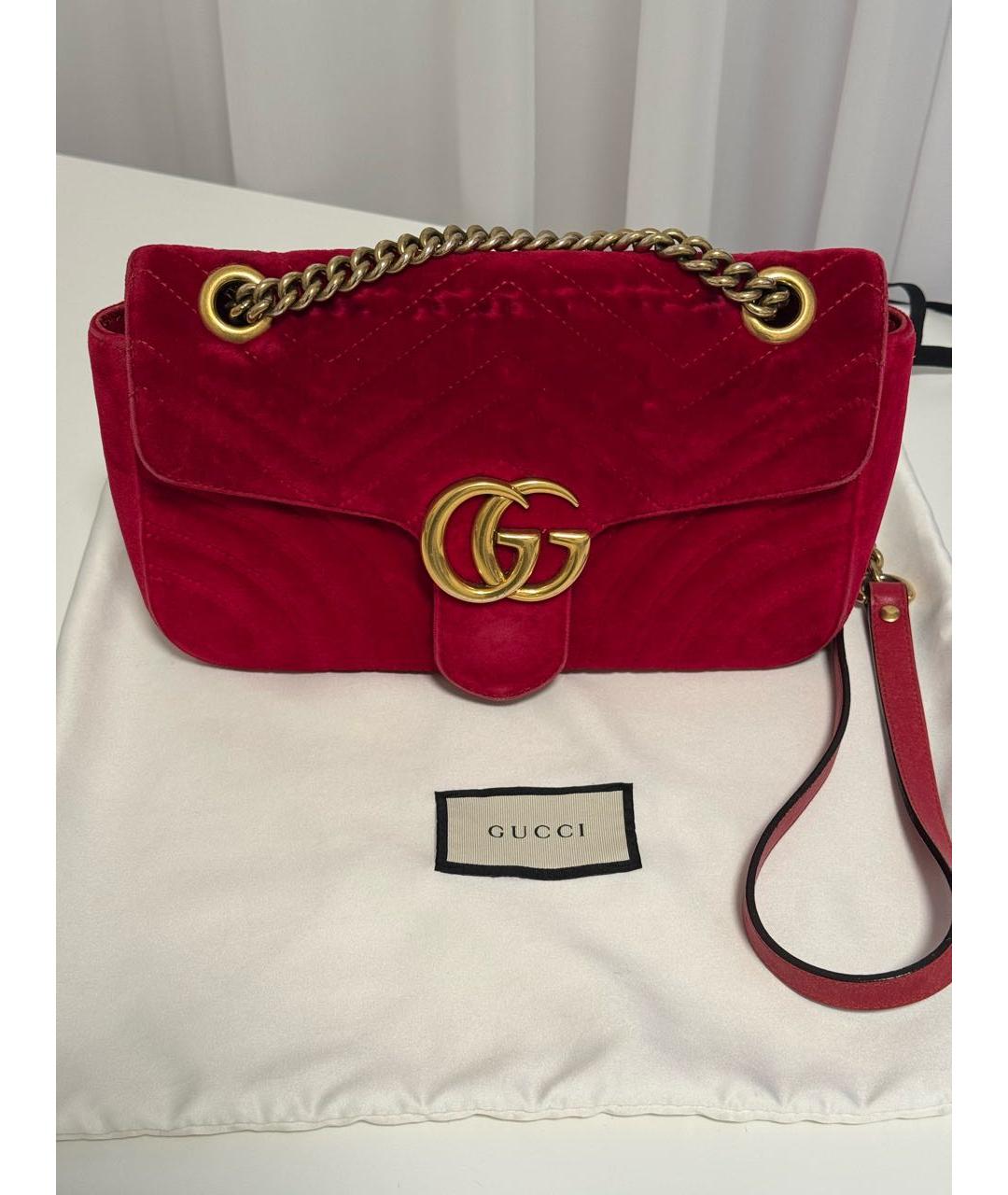 GUCCI Красная кожаная сумка через плечо, фото 2