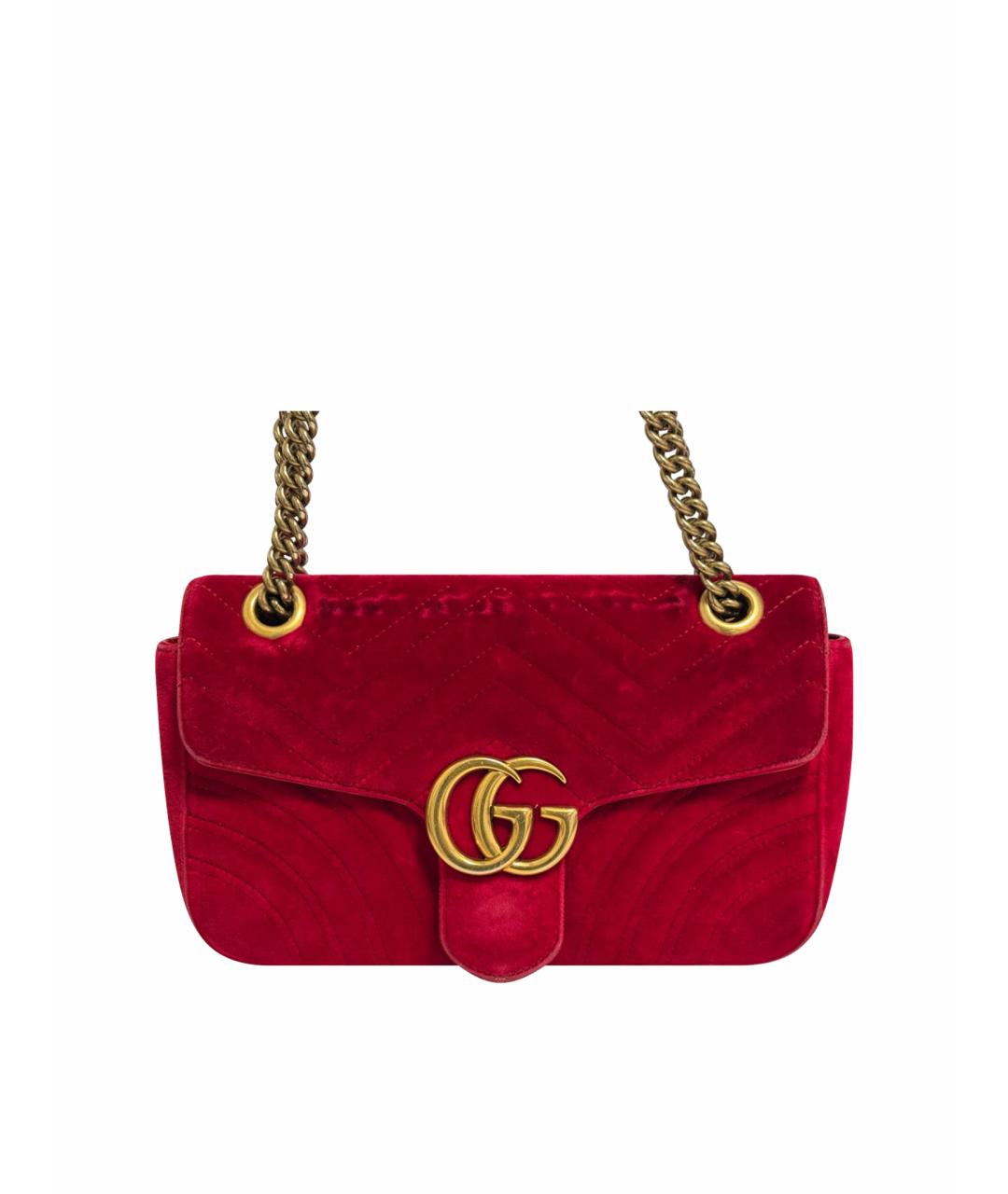 GUCCI Красная кожаная сумка через плечо, фото 1