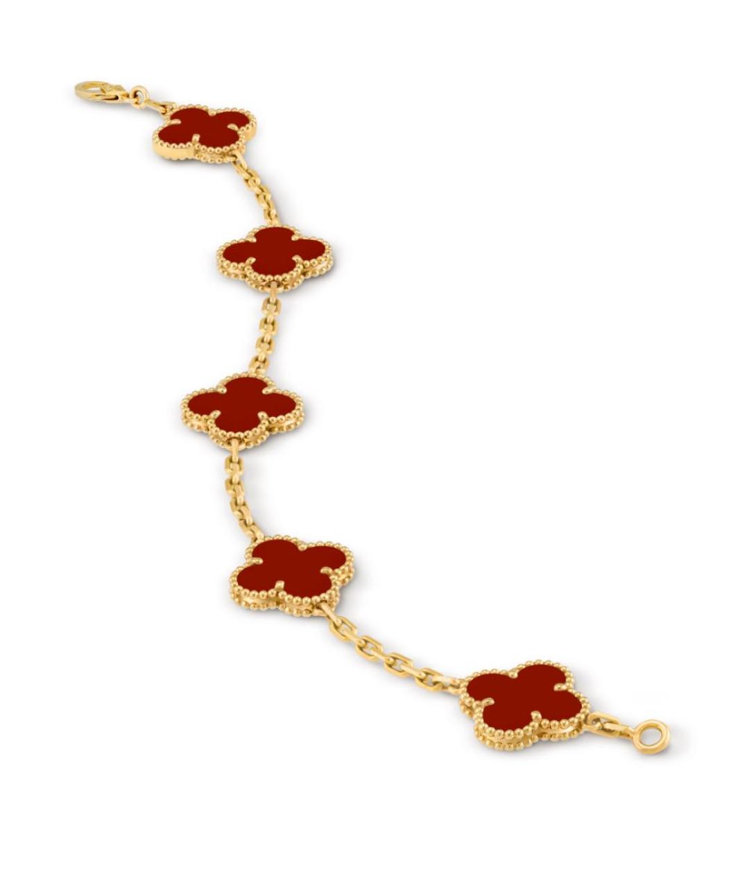 VAN CLEEF & ARPELS Бордовый браслет из желтого золота, фото 4