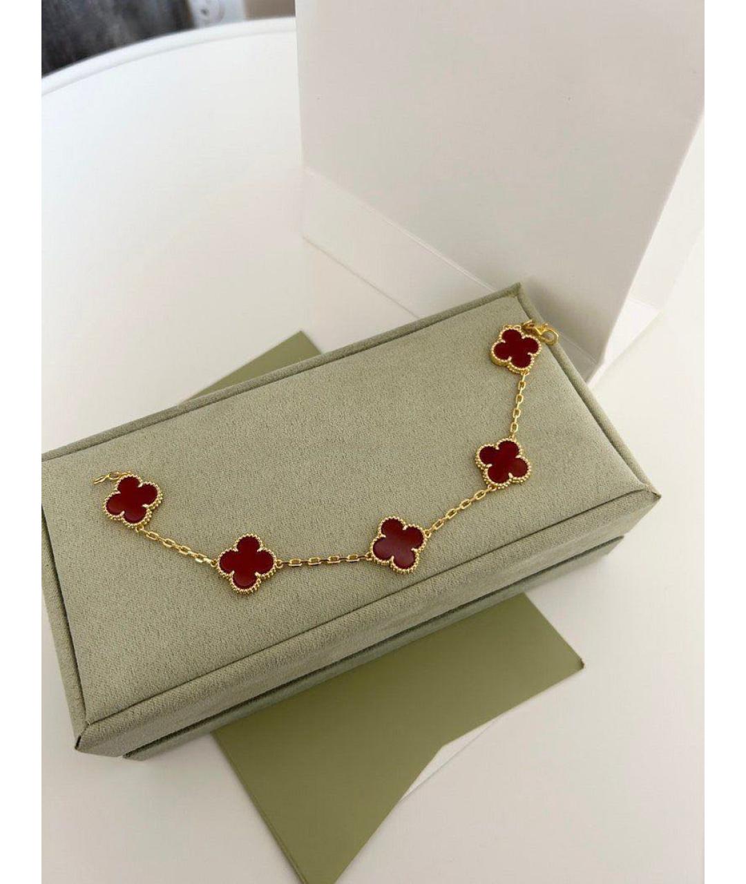VAN CLEEF & ARPELS Бордовый браслет из желтого золота, фото 3