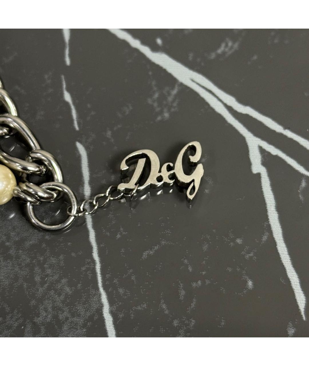 DOLCE&GABBANA Серебряное металлическое колье, фото 2