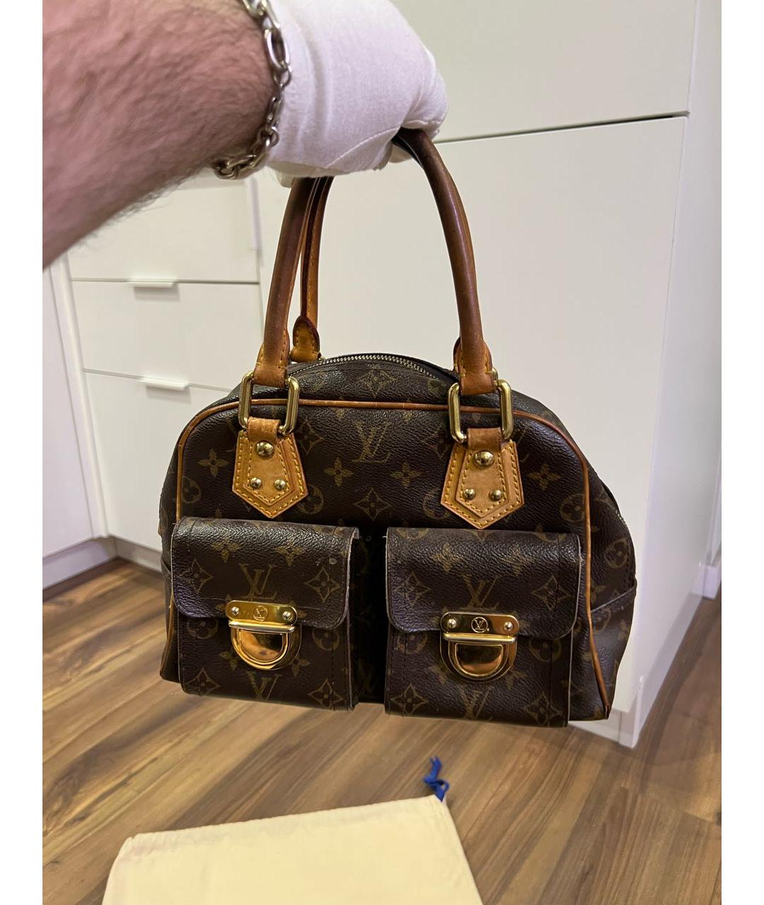 LOUIS VUITTON Коричневая сумка с короткими ручками, фото 3