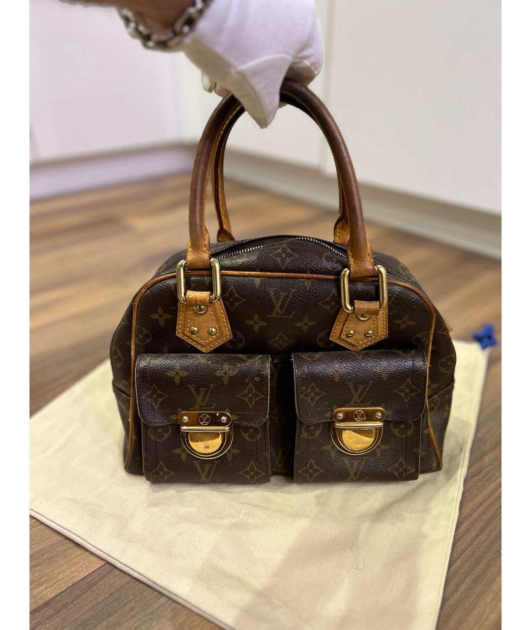 LOUIS VUITTON Коричневая сумка с короткими ручками, фото 9