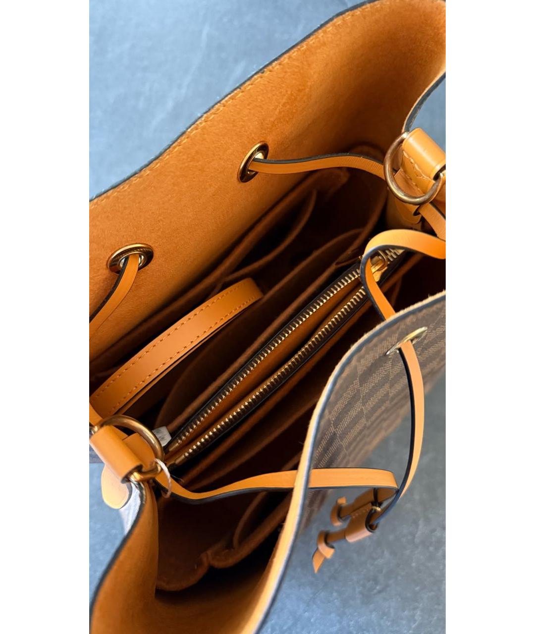 LOUIS VUITTON Коричневая кожаная сумка через плечо, фото 2