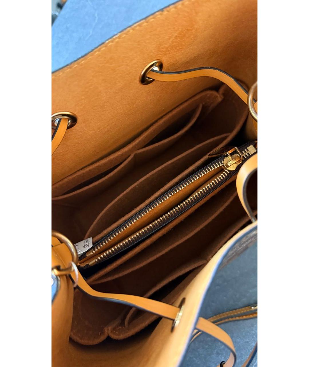 LOUIS VUITTON Коричневая кожаная сумка через плечо, фото 3
