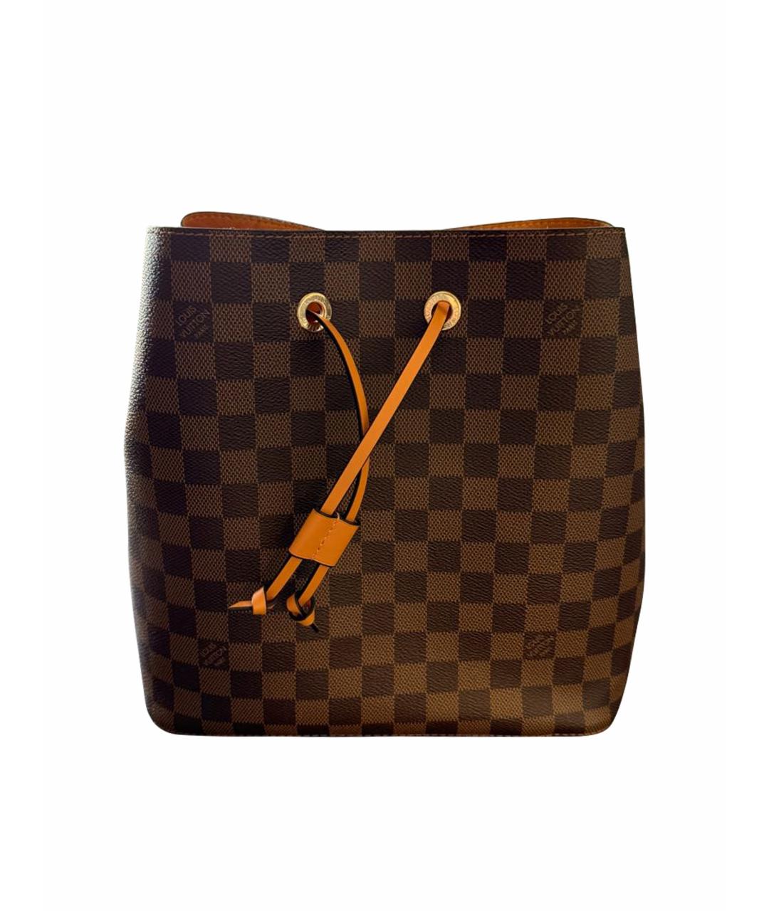 LOUIS VUITTON Коричневая кожаная сумка через плечо, фото 1