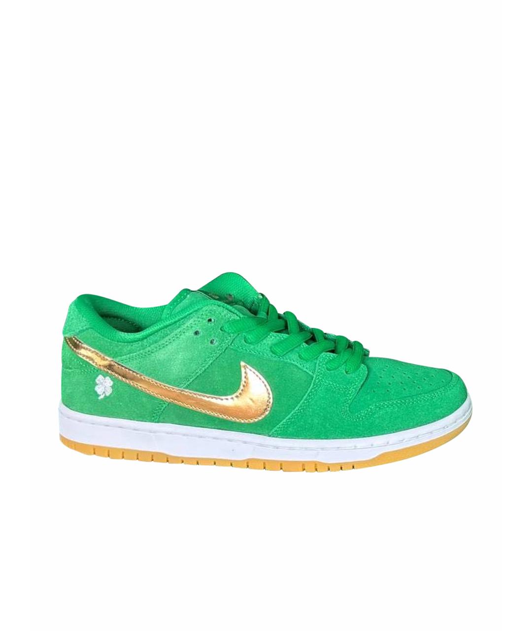 NIKE Зеленые низкие кроссовки / кеды, фото 1