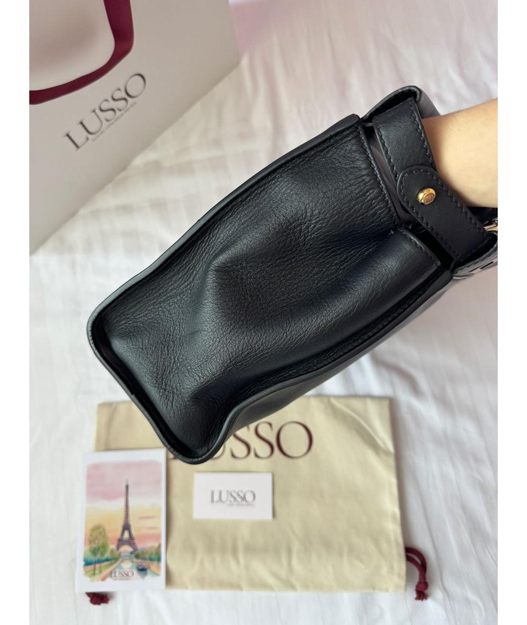 FENDI Черная кожаная сумка тоут, фото 5