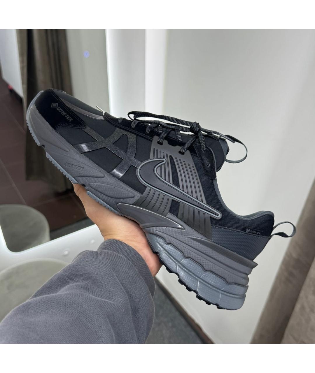 NIKE Черные низкие кроссовки / кеды, фото 2