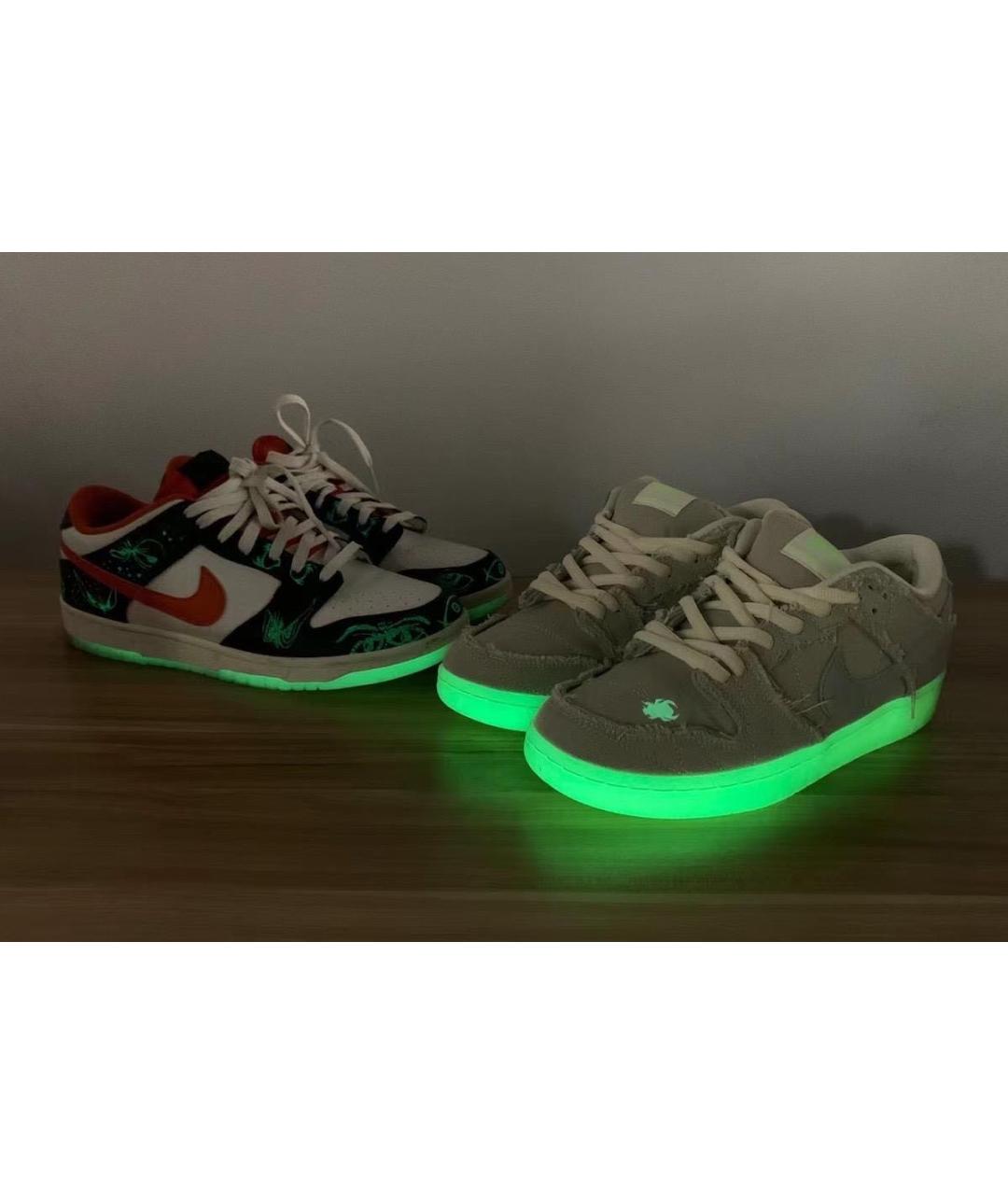 NIKE Бежевые текстильные низкие кроссовки / кеды, фото 7