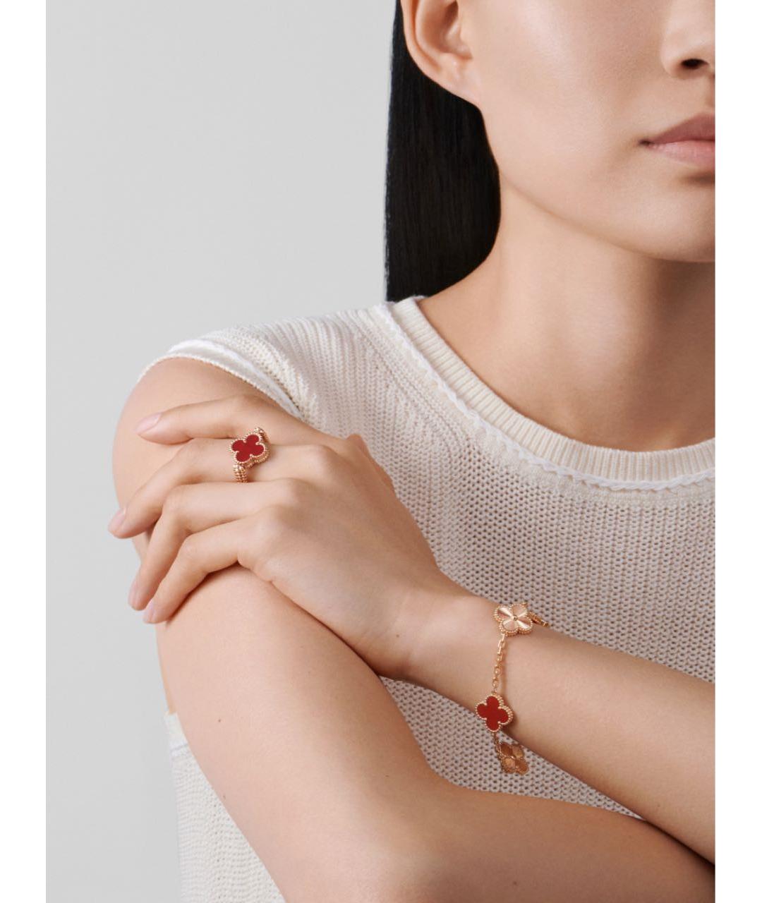 VAN CLEEF & ARPELS Бордовый браслет из розового золота, фото 2