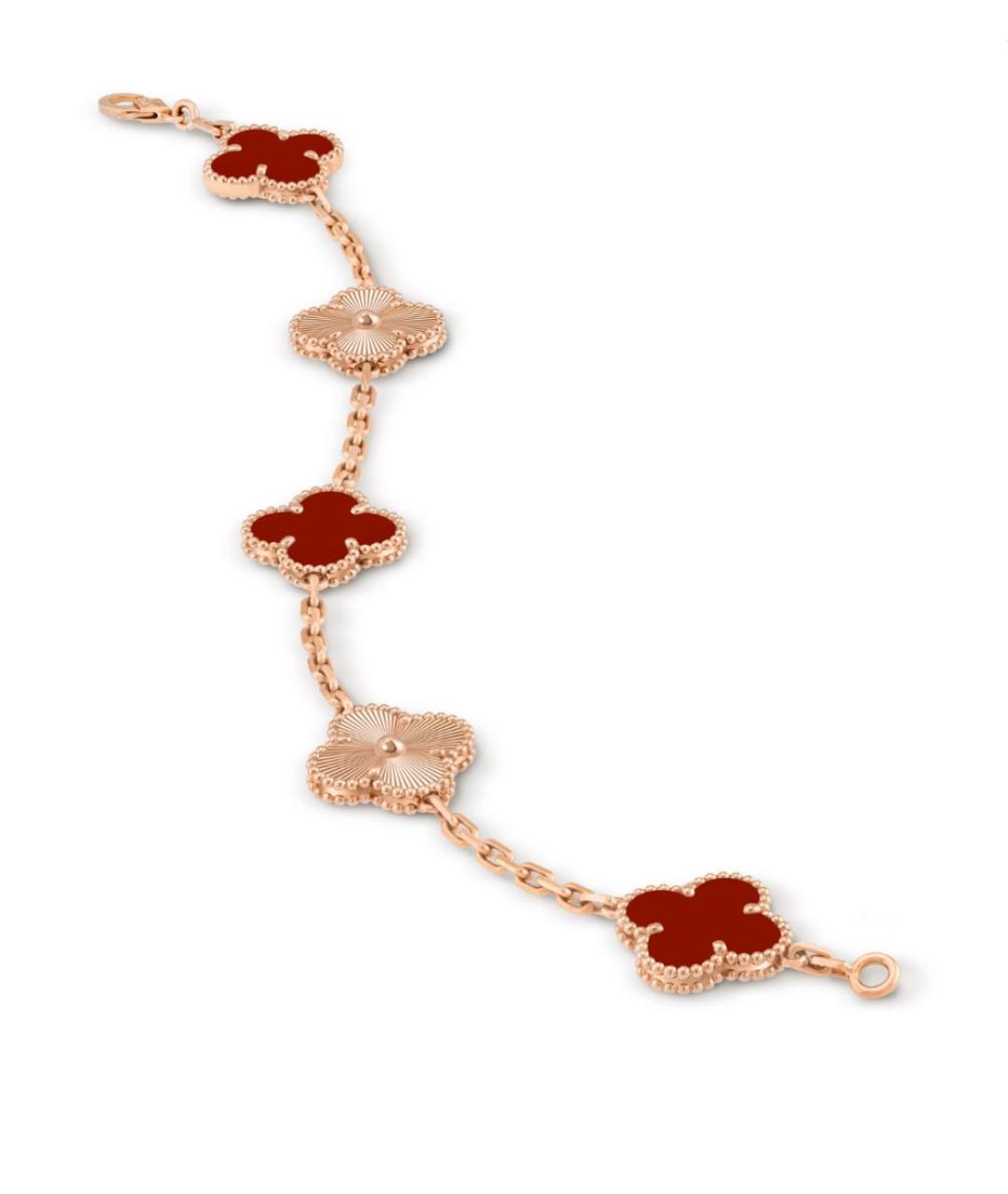VAN CLEEF & ARPELS Бордовый браслет из розового золота, фото 4