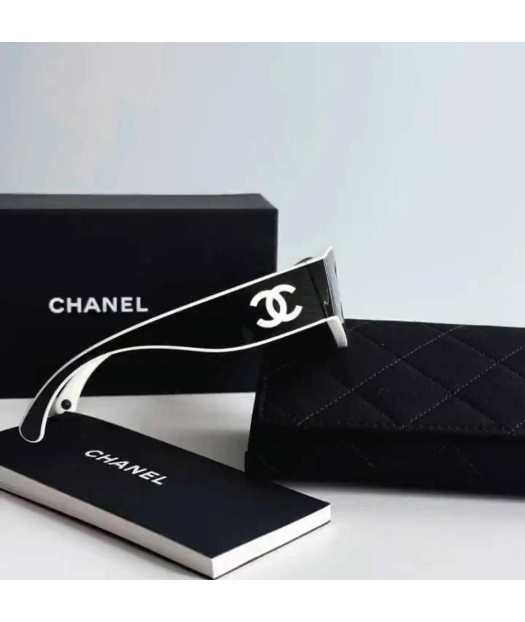 CHANEL Черные пластиковые солнцезащитные очки, фото 4