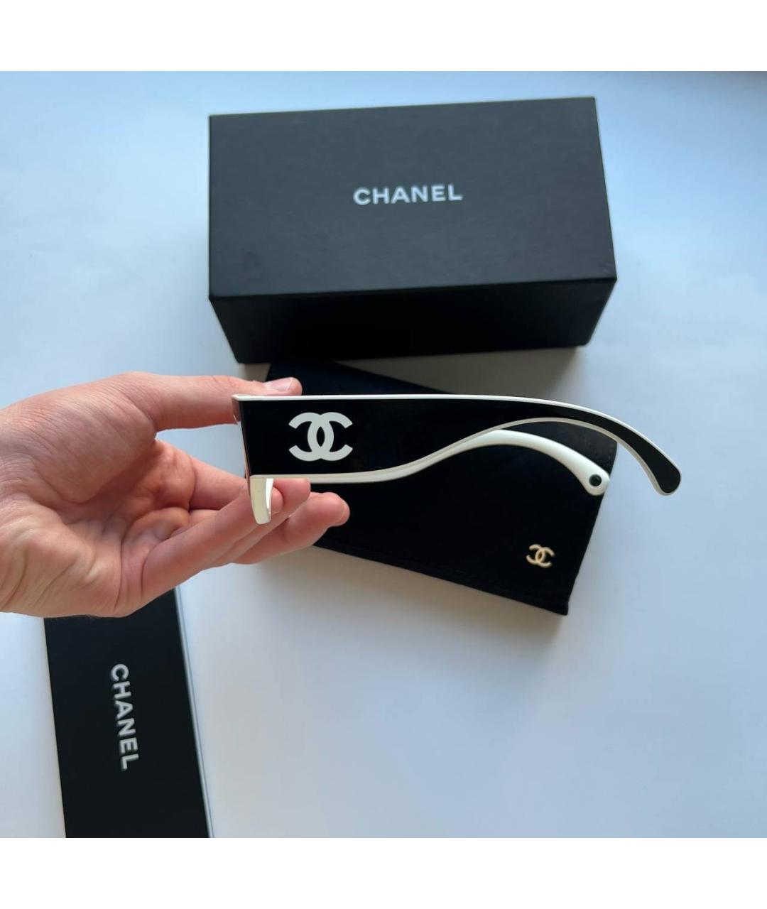 CHANEL Черные пластиковые солнцезащитные очки, фото 6