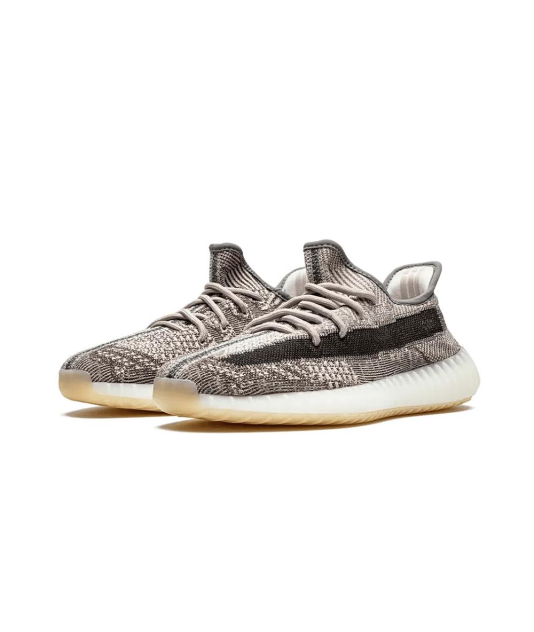 ADIDAS YEEZY Серые текстильные низкие кроссовки / кеды, фото 7