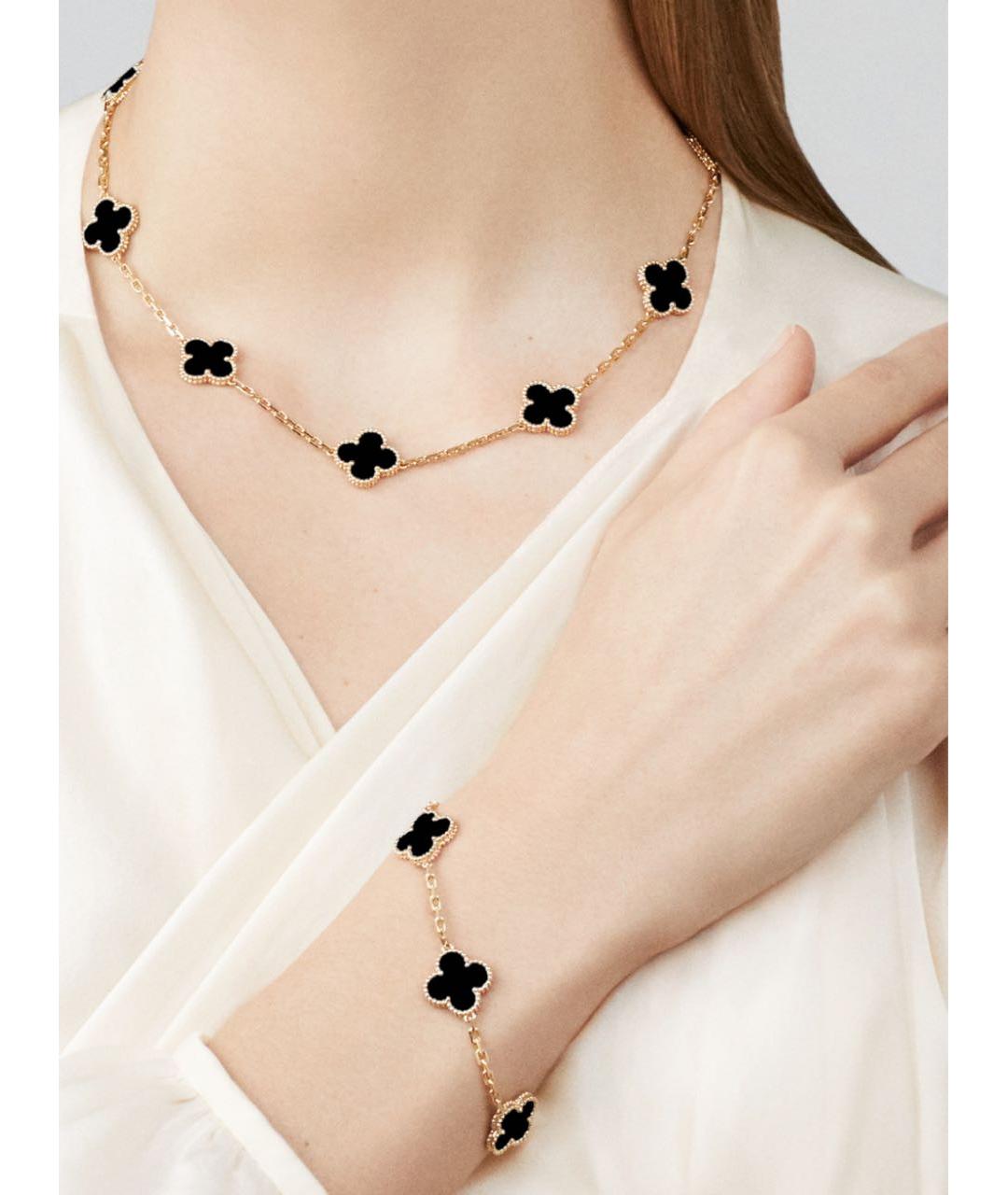VAN CLEEF & ARPELS Черное колье из желтого золота, фото 2