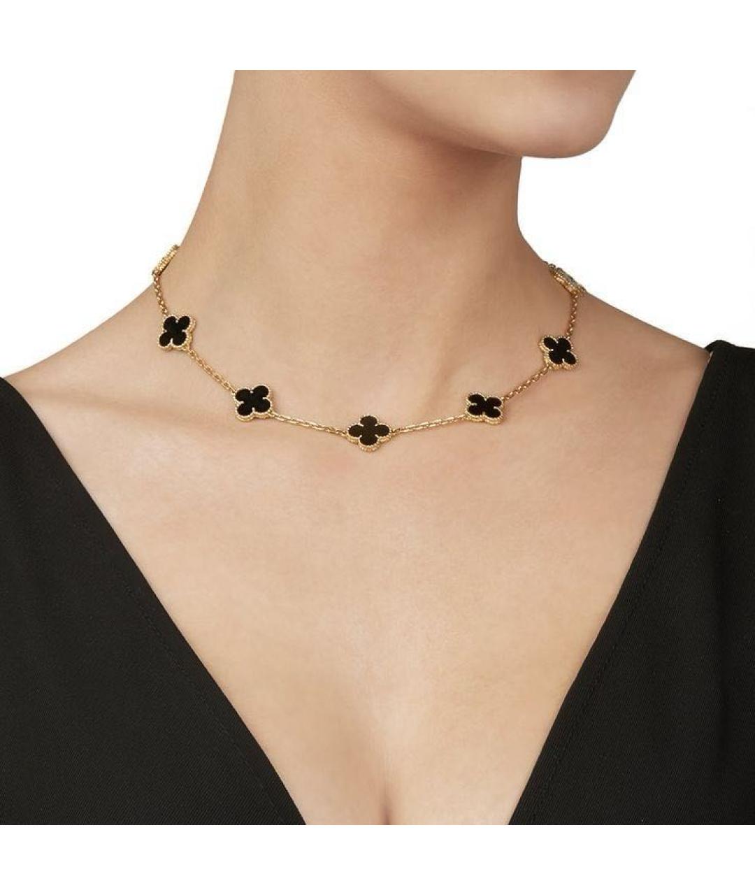 VAN CLEEF & ARPELS Черное колье из желтого золота, фото 7