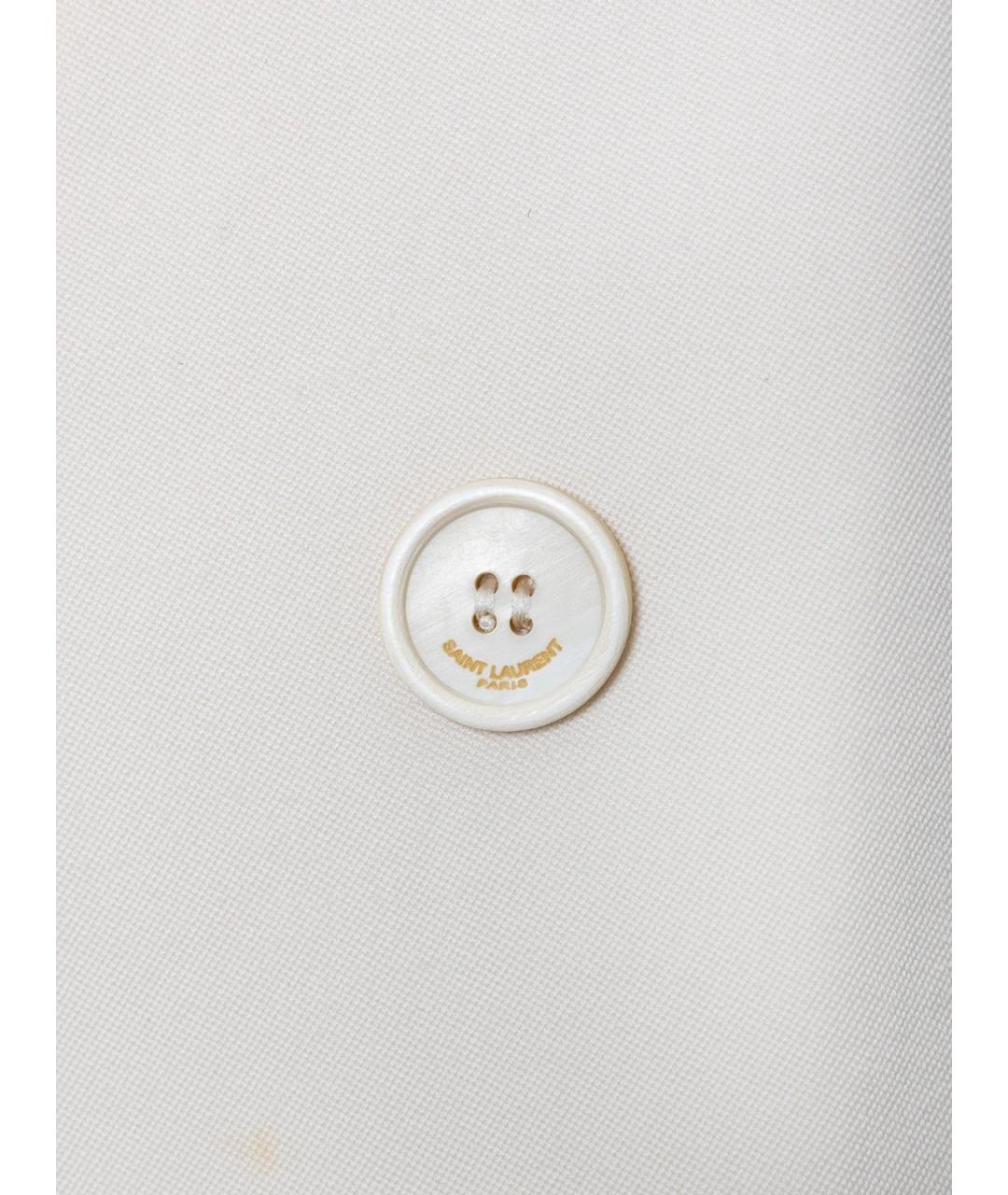 SAINT LAURENT Белый шерстяной жакет/пиджак, фото 3