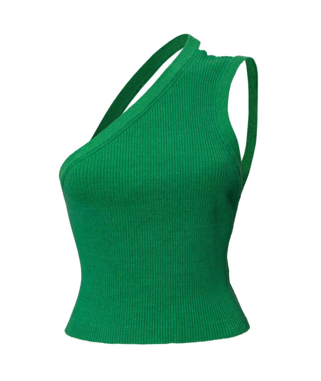 JACQUEMUS Зеленая льняная футболка, фото 4