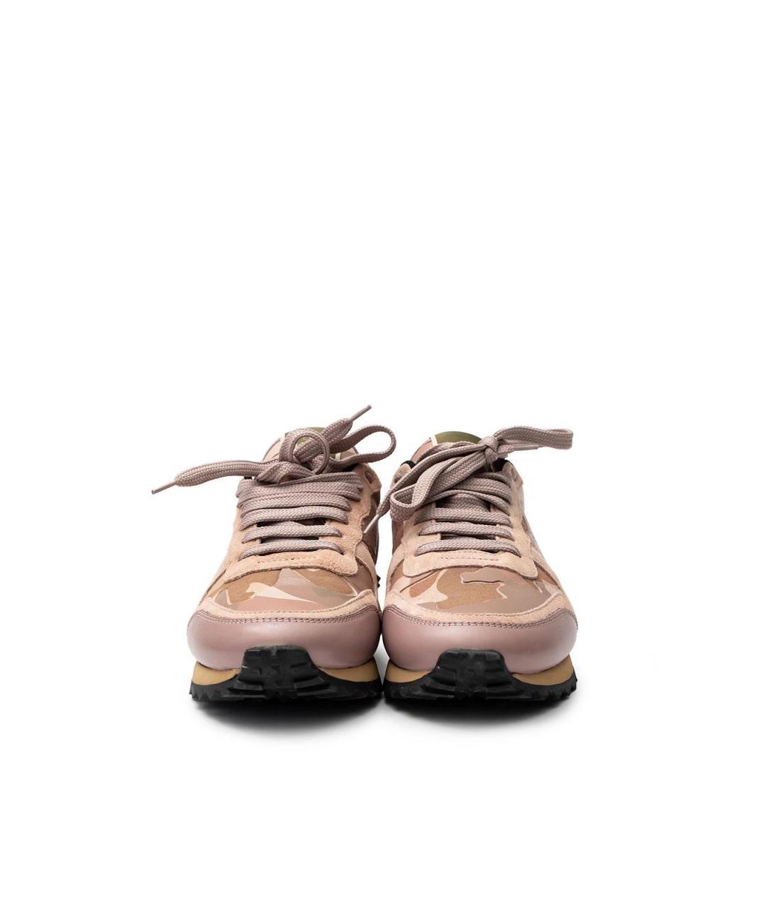 VALENTINO Розовые текстильные кроссовки, фото 4