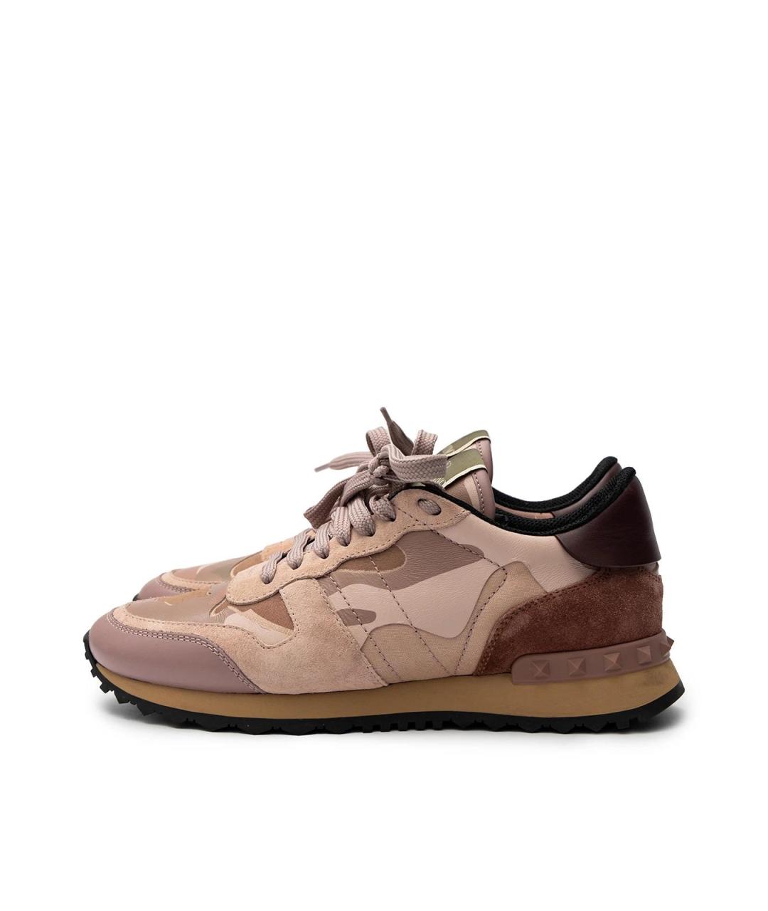 VALENTINO Розовые текстильные кроссовки, фото 5